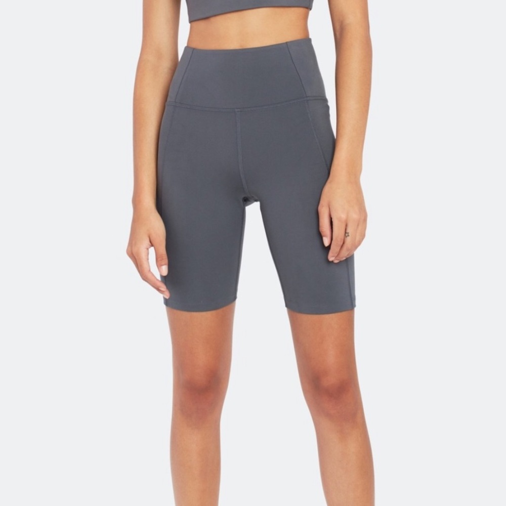 Girlfriend Collective Gray High-Rise Bike Shorts